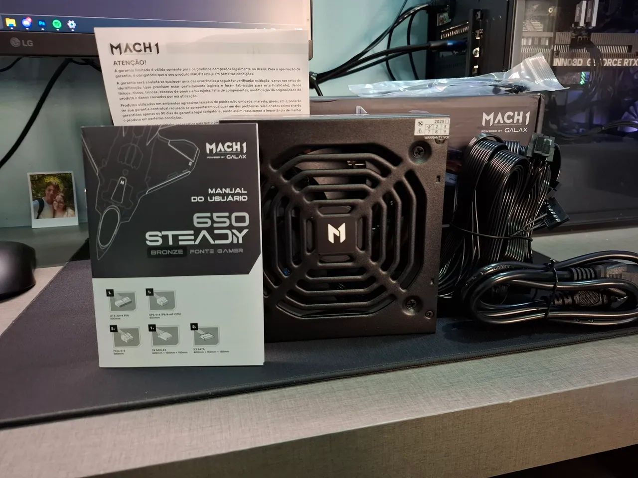 Fonte Mach1 Steady 650w 80 Plus Bronze Garantia 3 Anos (Aprovada Teclab)