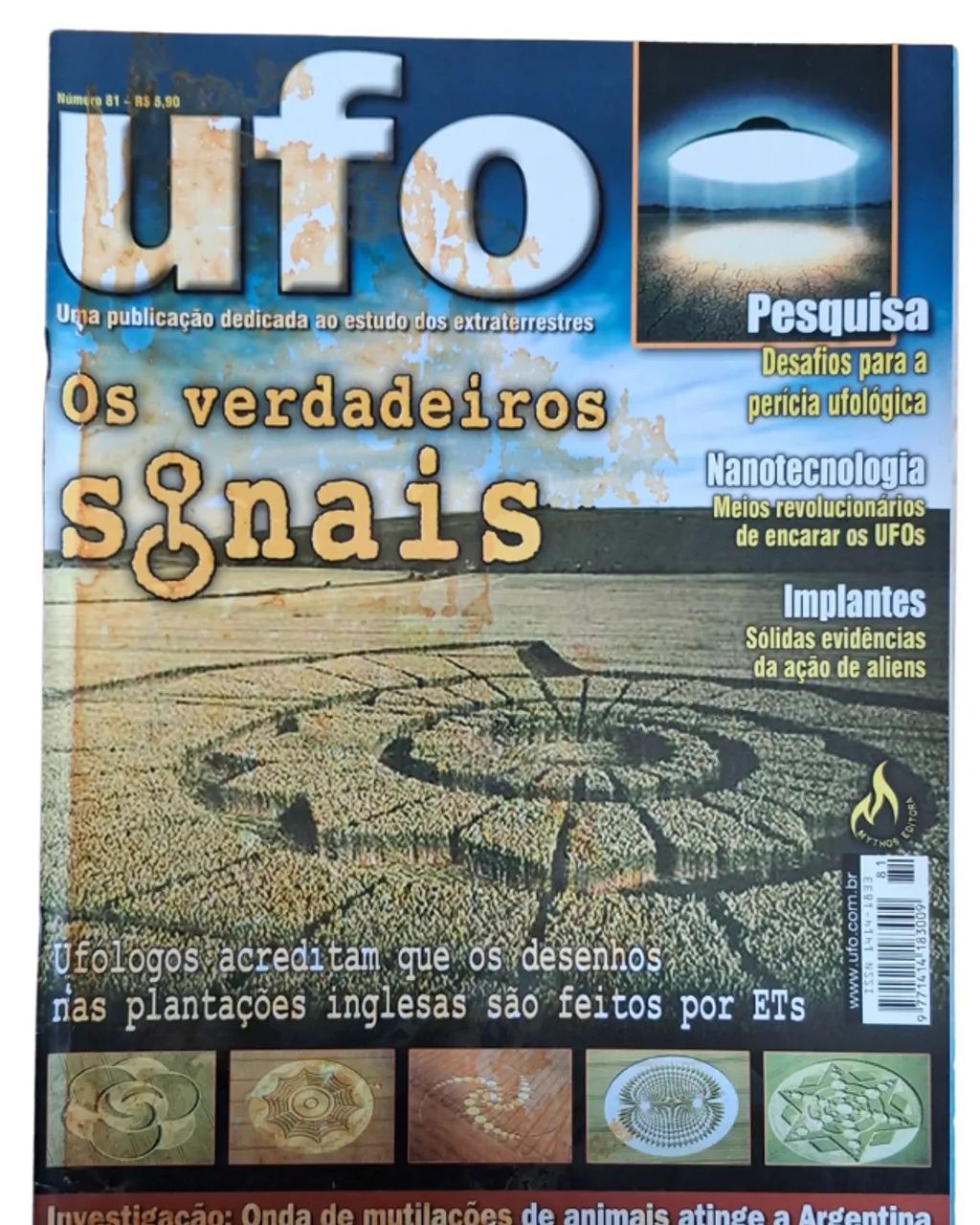 Lote com 5 Revistas UFO - Coleção Selecionada - Números 80 à 83 e