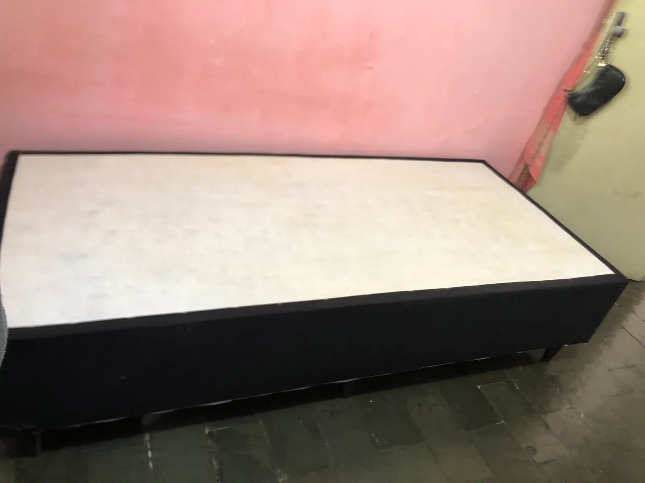 Cama box de solteiro com colchão incluso 