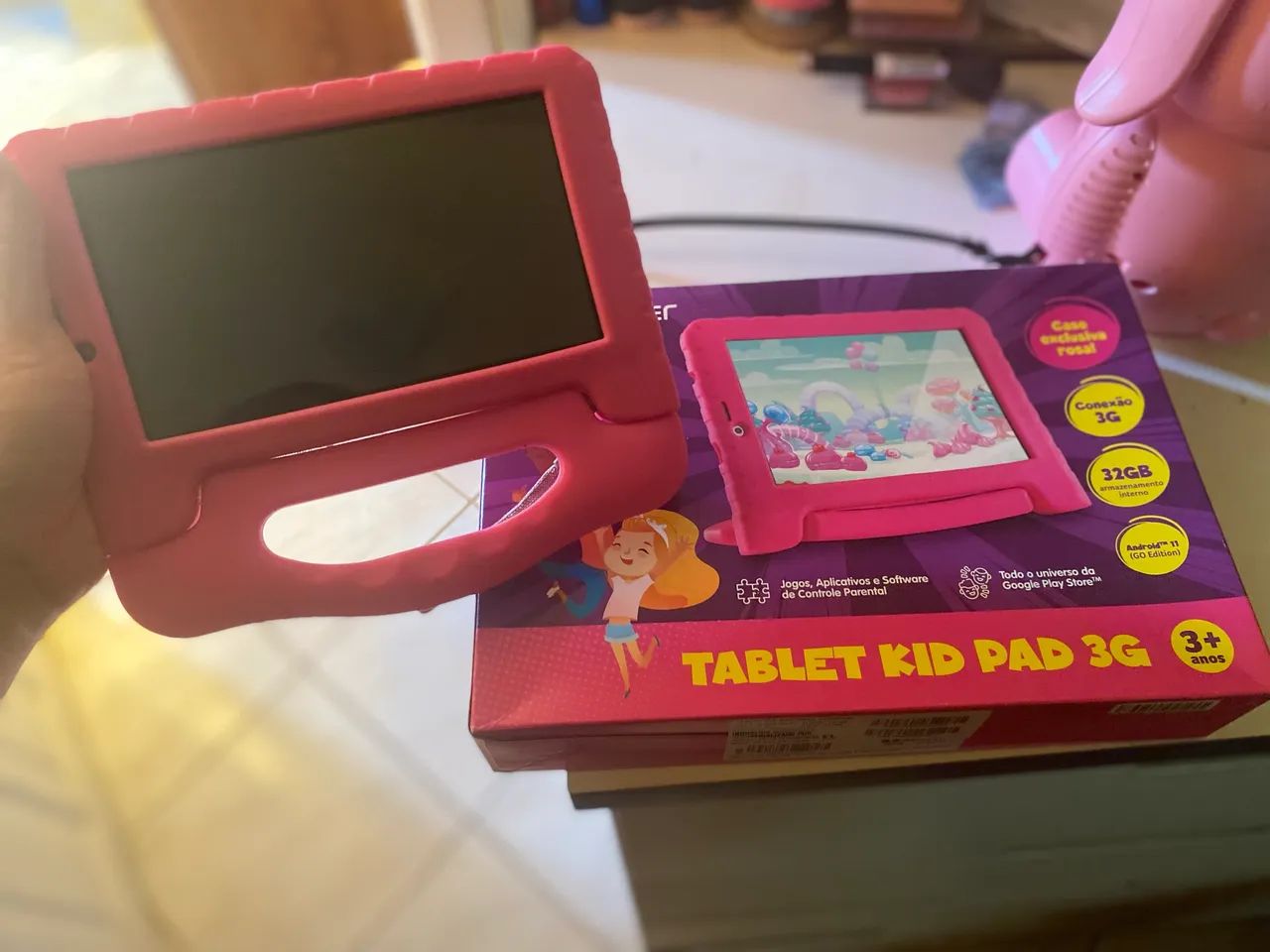 ultilaser Kid Pad 3G, com 32 GB, Android 11, tela de 7?, conexão 3G e capa infantil. - Foto 3