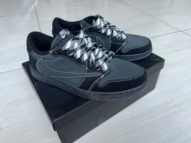 Travis Scott x Air Jordan 1 Low OG Black Phantom - Foto 2