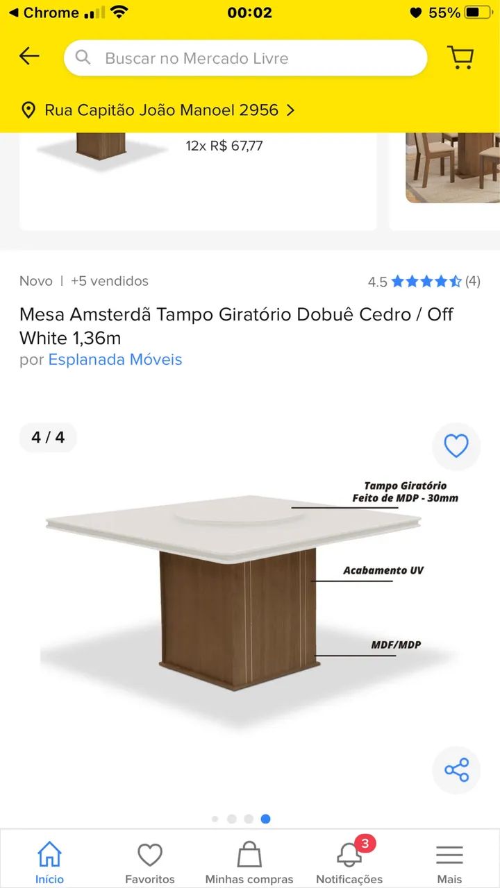 Mesa de jantar c/ 8 lugares - Foto 4