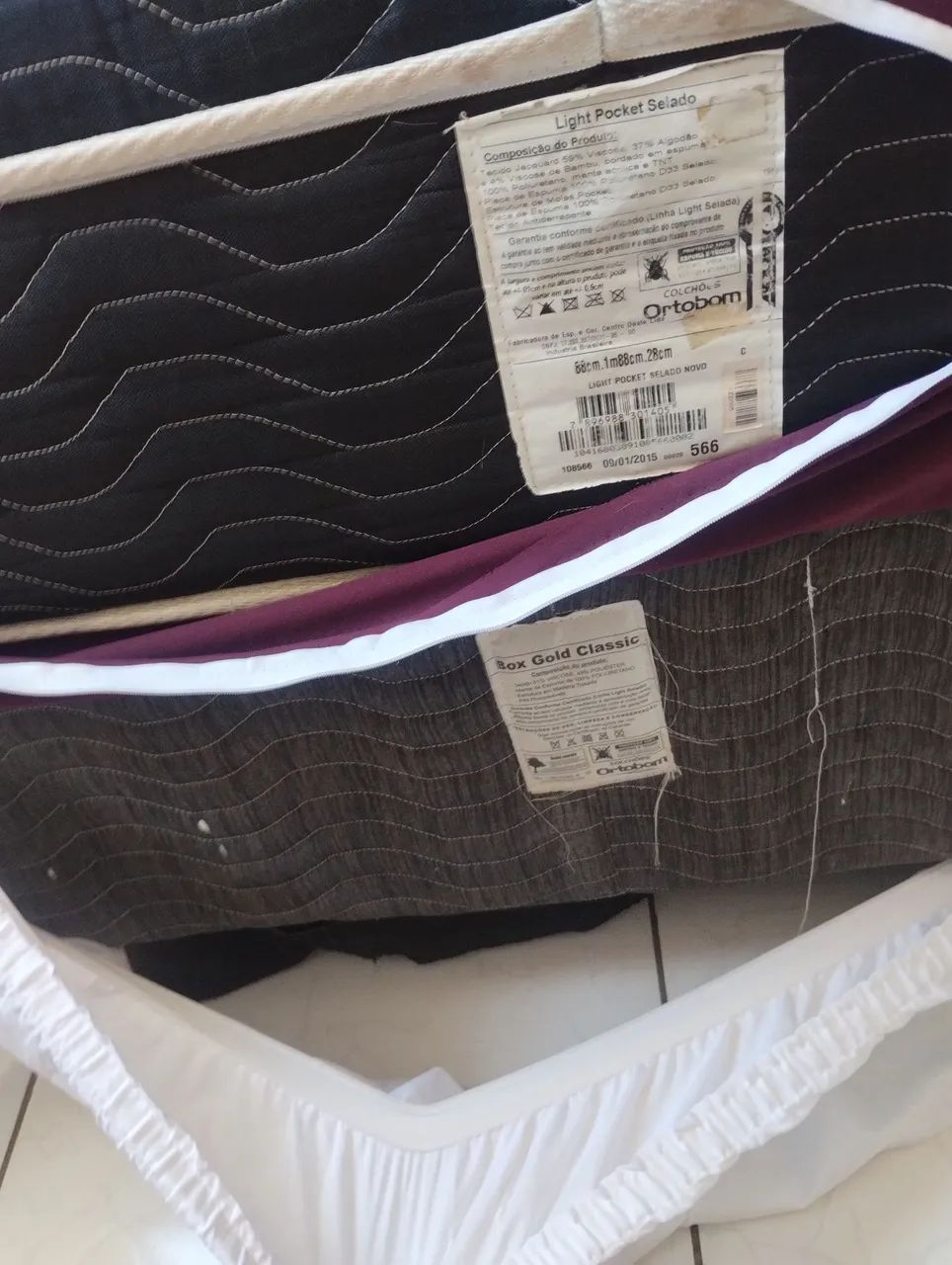 Vendo cama box solteiro 