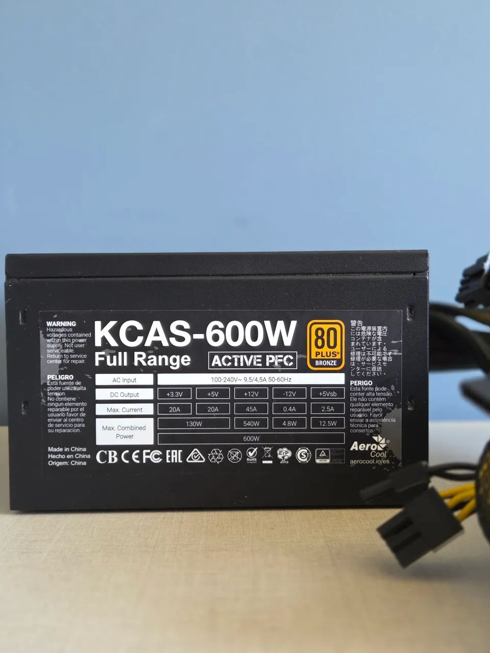 Fonte KCAS 600W 80 Plus Bronze