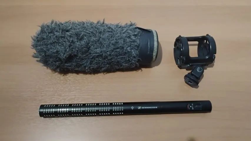 Kit Mic Shotgun Sennheiser ME66 + K6-C + Vara Boom - Microfones e