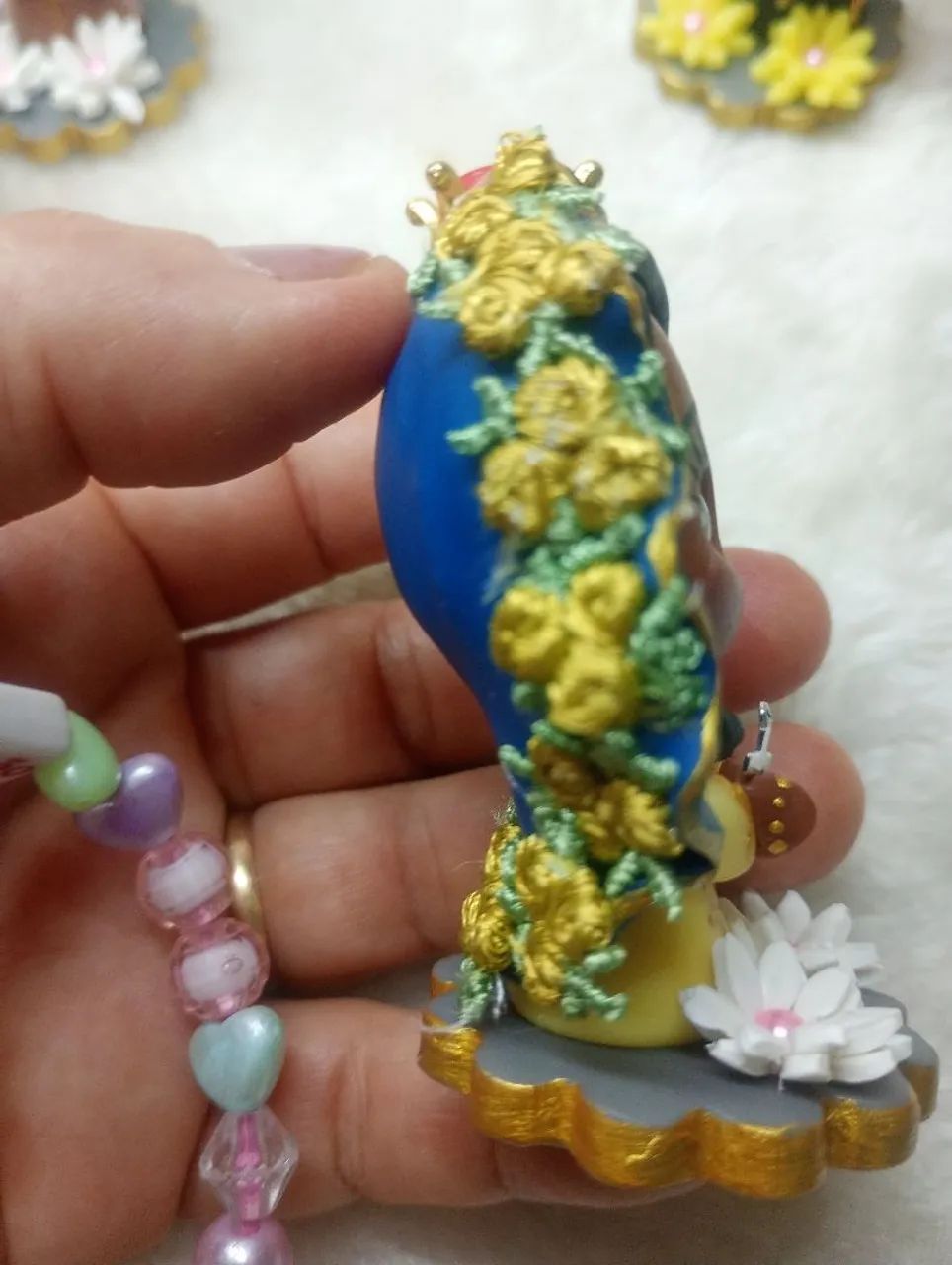 Mini Nossa Senhora Aparecida em Biscuit. - Foto 4