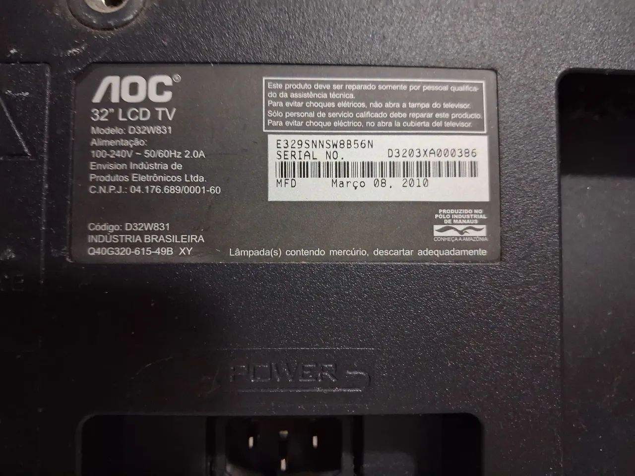 TV 32 Polegadas AOC LCD - Foto 3
