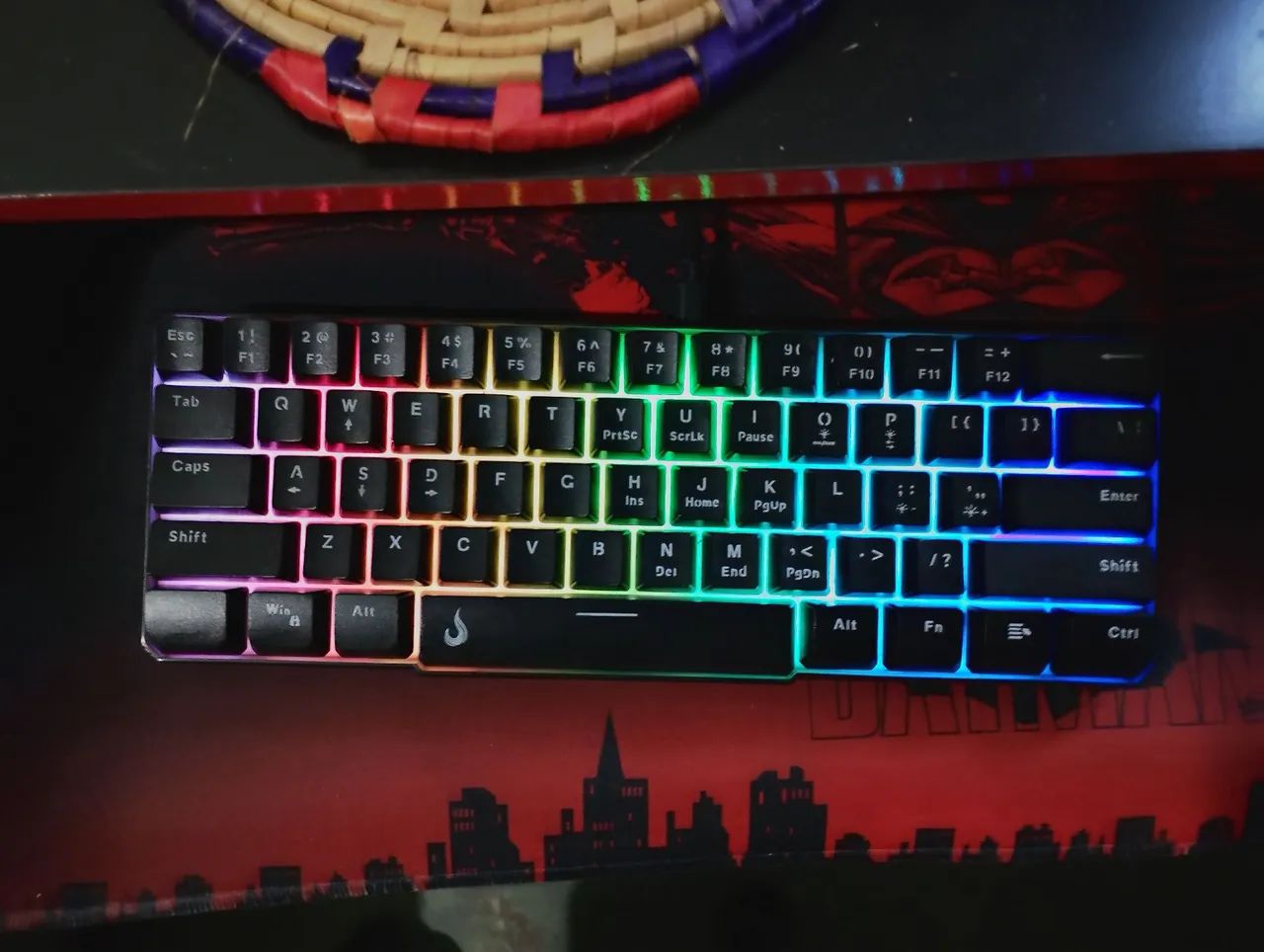 Teclado Gamer Semi Mecânico Rise Mode G2 mini 60% quebrado