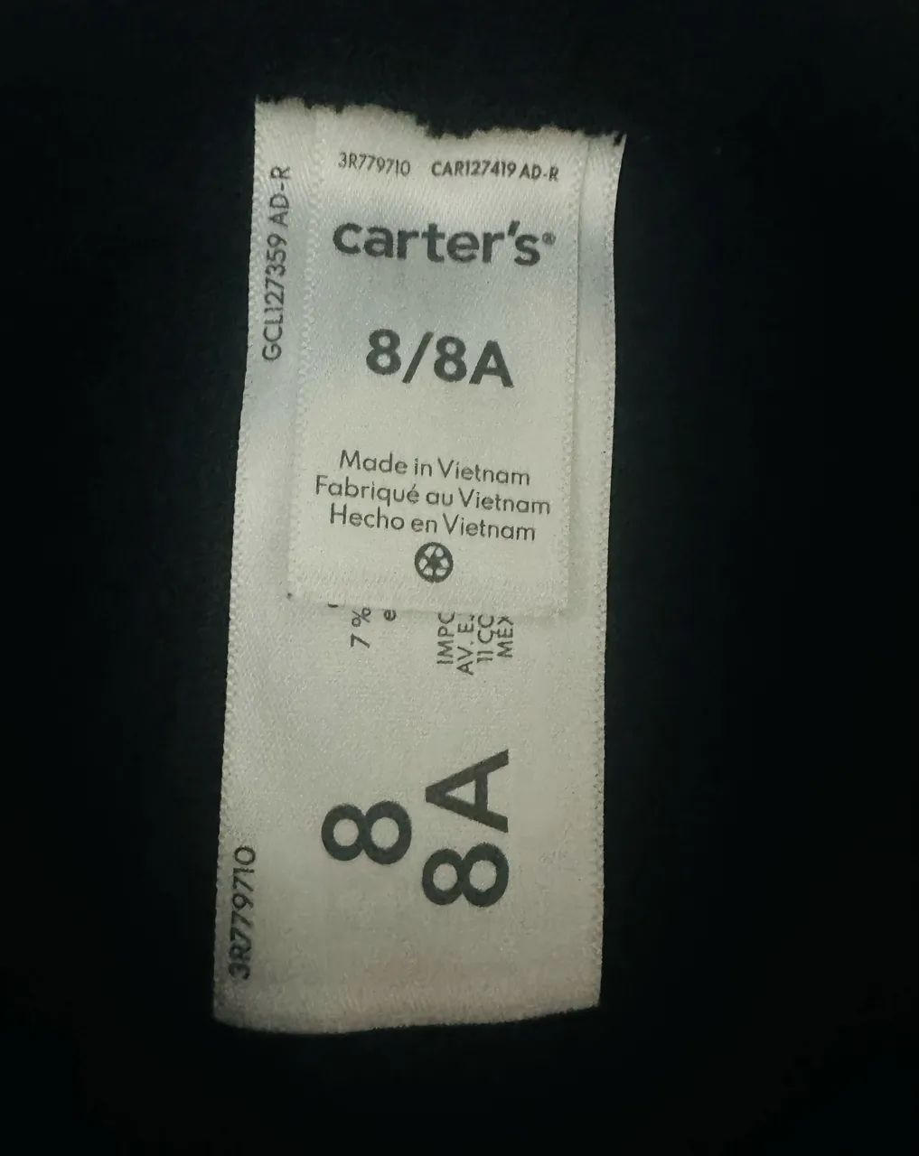 Calça Legging Preta Infantil Carters - Foto 2