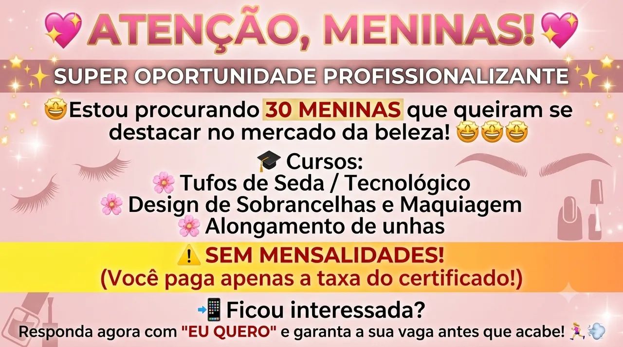 Cursos De Beleza: Sobrancelhas, Cílios E Unhas (Sem Mensalidade)