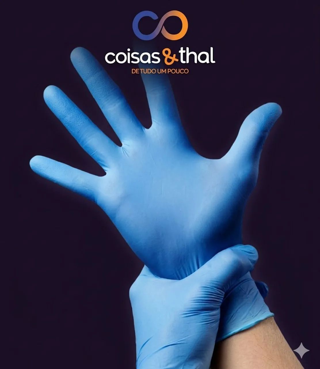 Luva de Nitrílica Cor Azul ( caixa com 100 unidades) Nos tamanhos P - M - G  - Foto 2