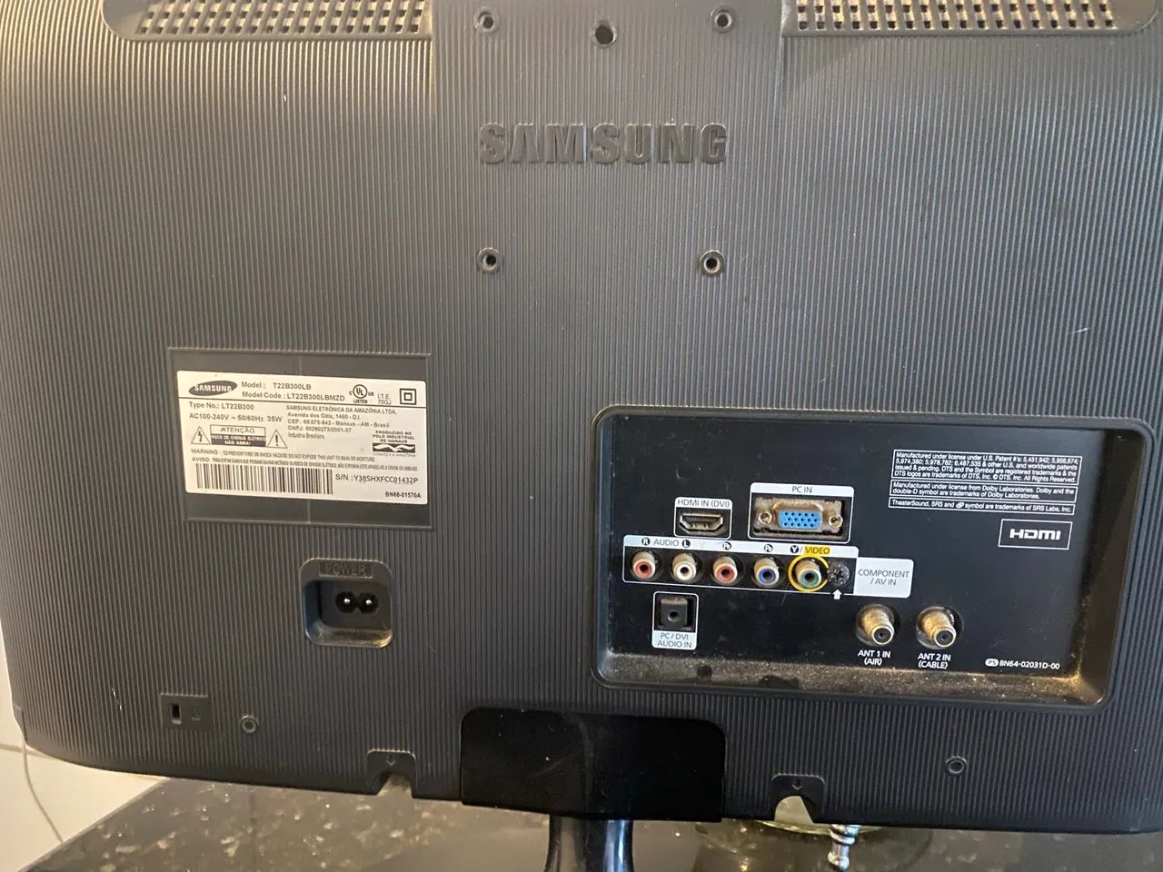 monitor e TV Samsung de 22 polegadas, modelo T22B300LB