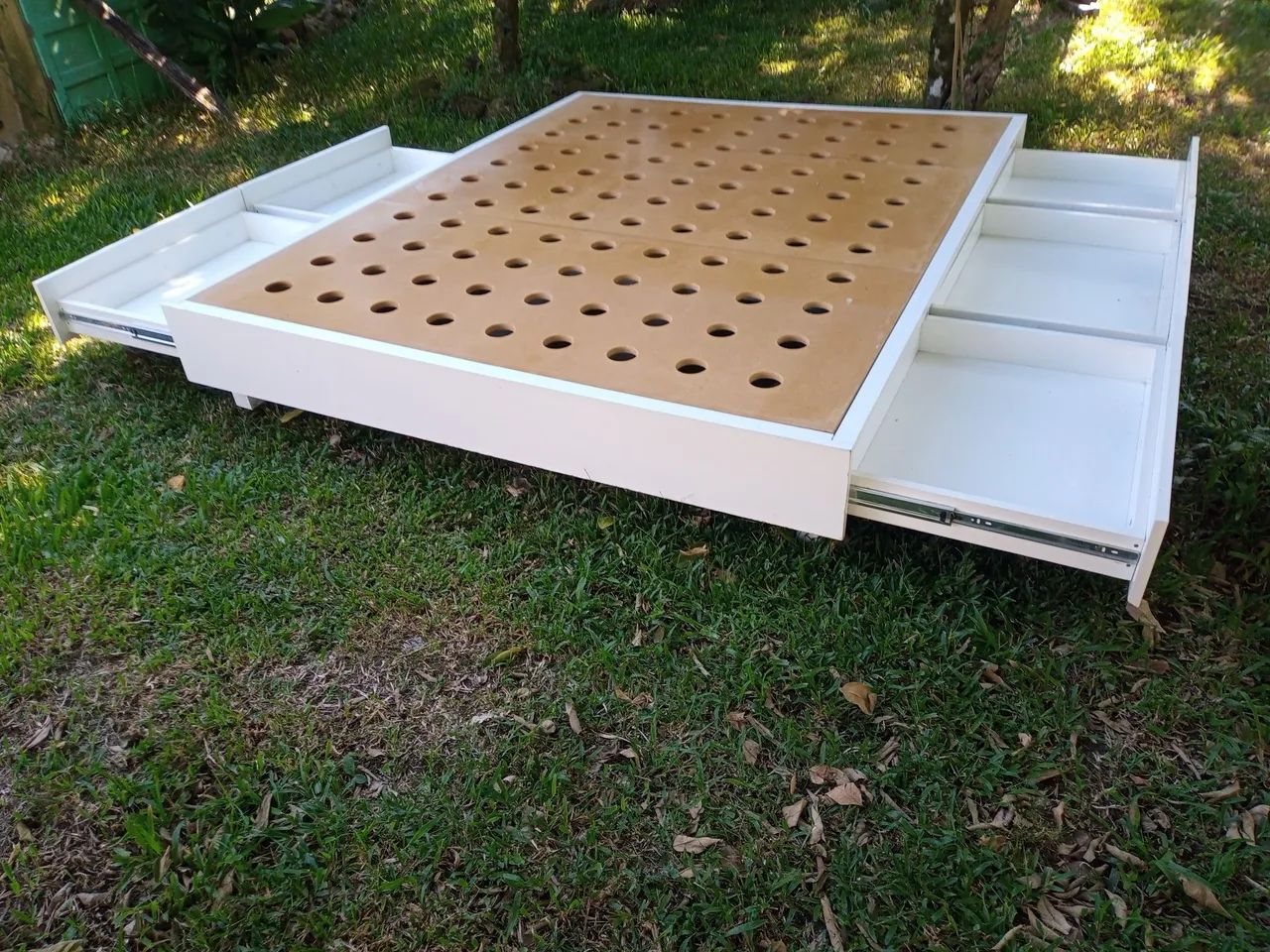 Com entrega cama Queen MDF com gavetas  - Foto 2