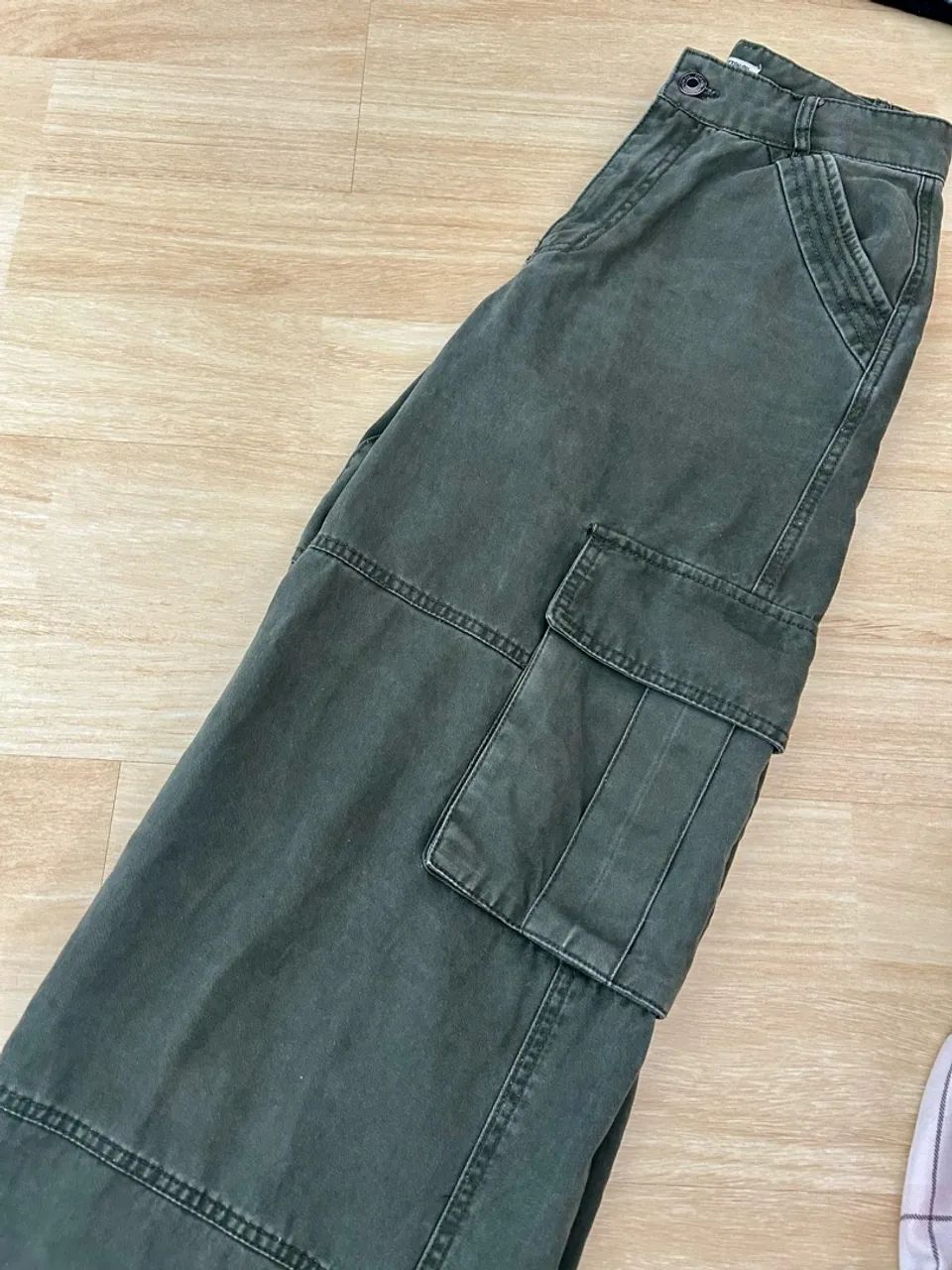 Calça Baggy Verde Militar - Foto 3