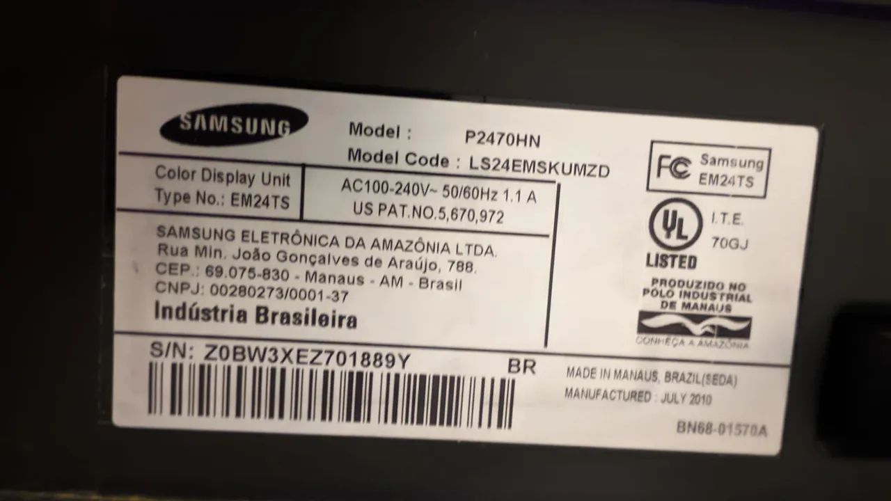 Monitor Samsung 24 polegadas - Para conserto - Foto 4
