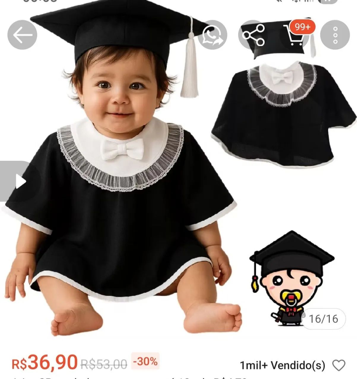 Roupa formatura mesversário