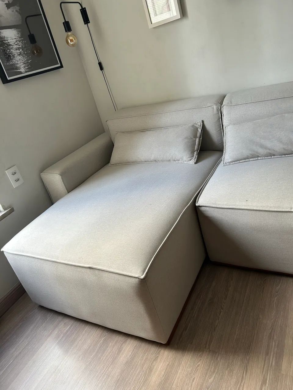 SOFÁ MODULAR 3 PEÇAS EM LINHO  - Foto 2