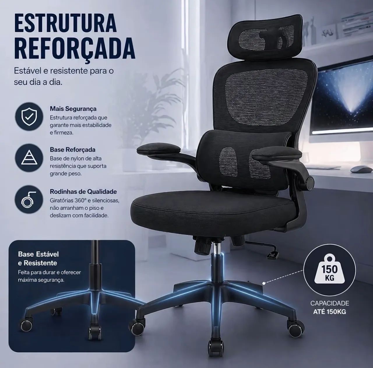 Cadeira de escritório ergonômica 