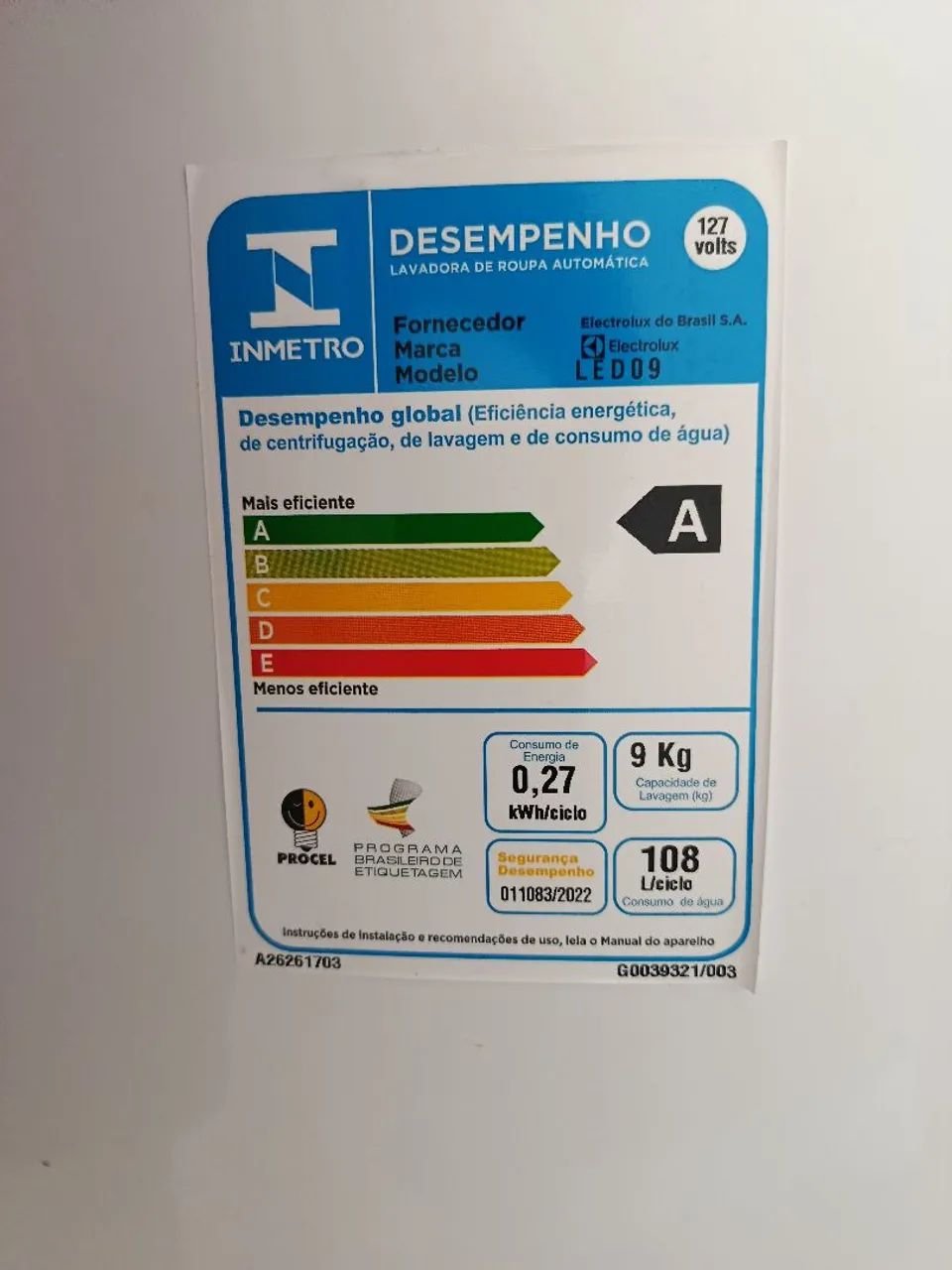 Máquina de lavar 
