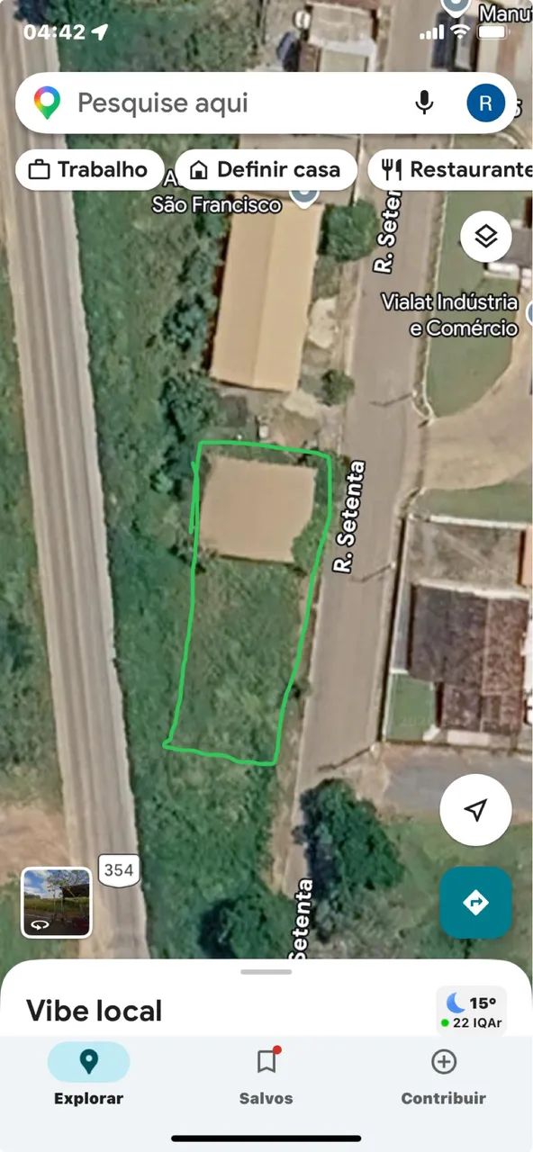 Terreno 840 m2 com galpão 15x15 MT - Foto 3