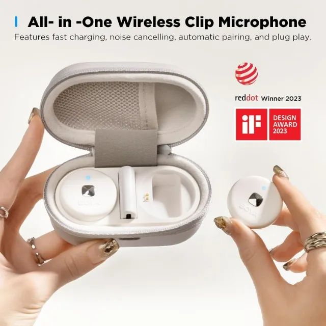 BOYA Microfone de lapela sem fio Omic-D-W para iPhone - Foto 5