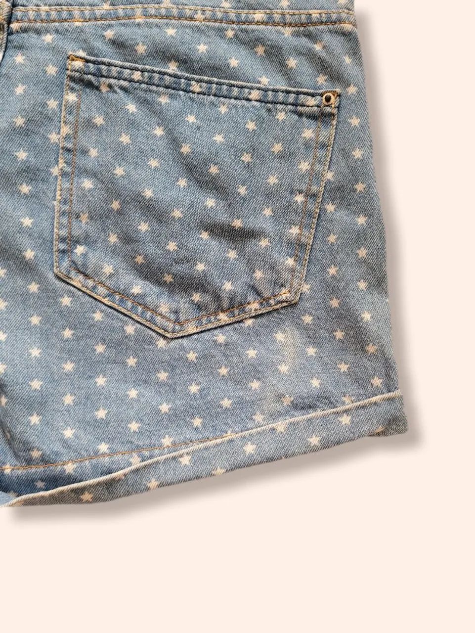 Short jeans hot pants estrelas carnaval - Foto 3