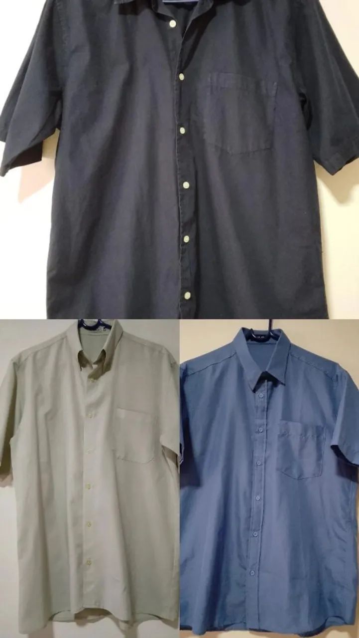 3 Camisas sociais, Tamanho M 