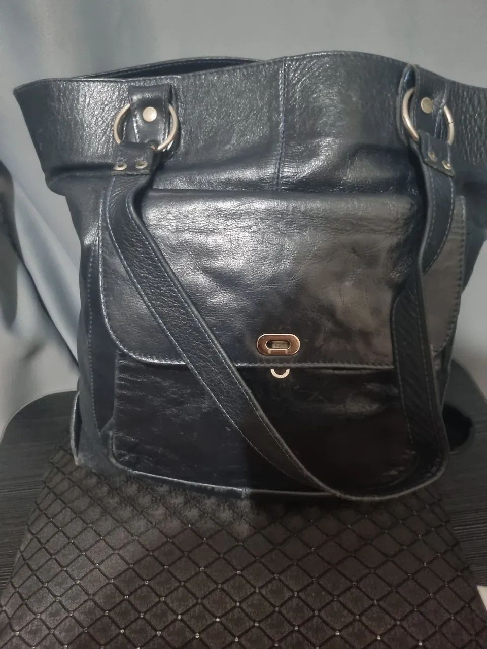 Bolsa de couro verde 