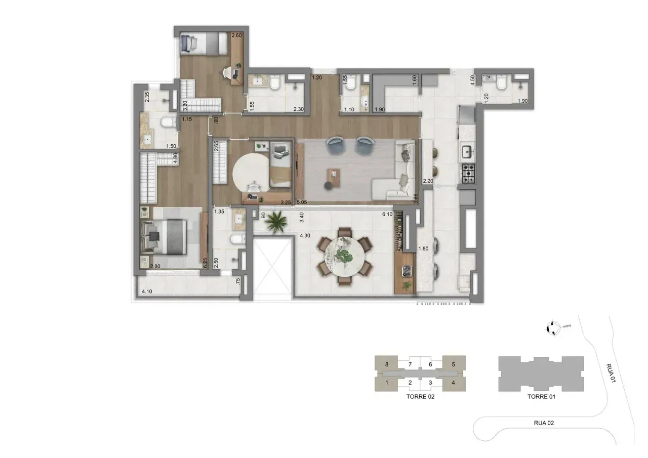PLANTA 134m²