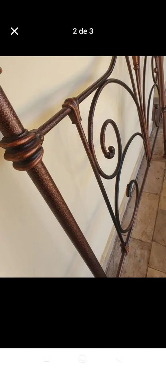 Vendo cabeceira de cama de ferro - Foto 2