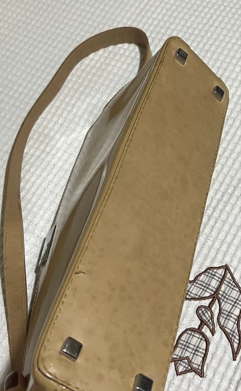 Bolsa em Coiro Bege Capodarte  - Foto 4