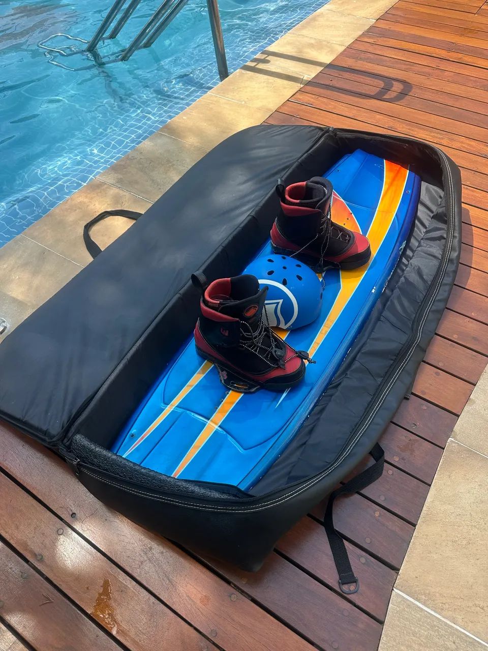 Prancha Wakeboard + Botas + Bag + Capacete ! Kit top ! Campinas-sp