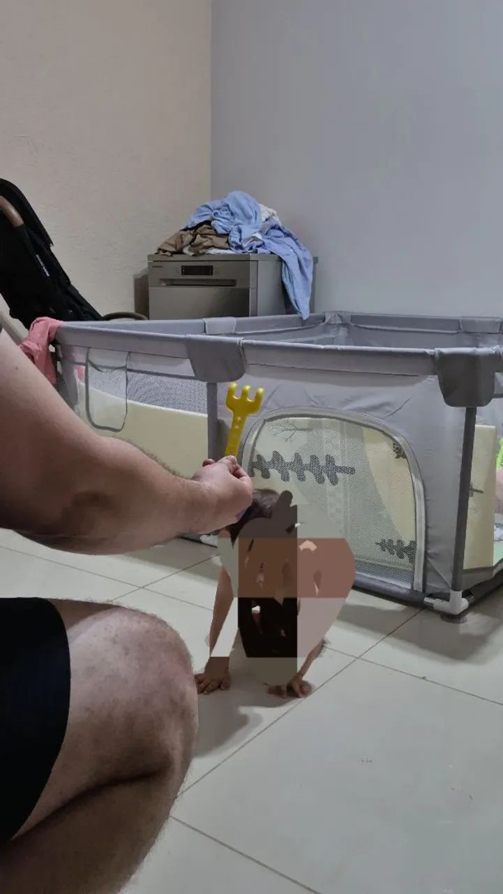 Cercadinho chiqueiro de bebê tamanho grande 180x150 - Foto 2