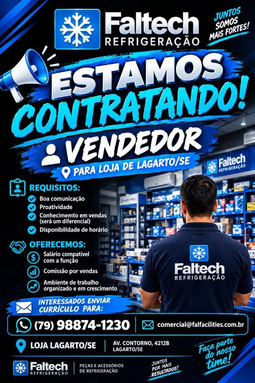 Vaga de emprego em lagarto