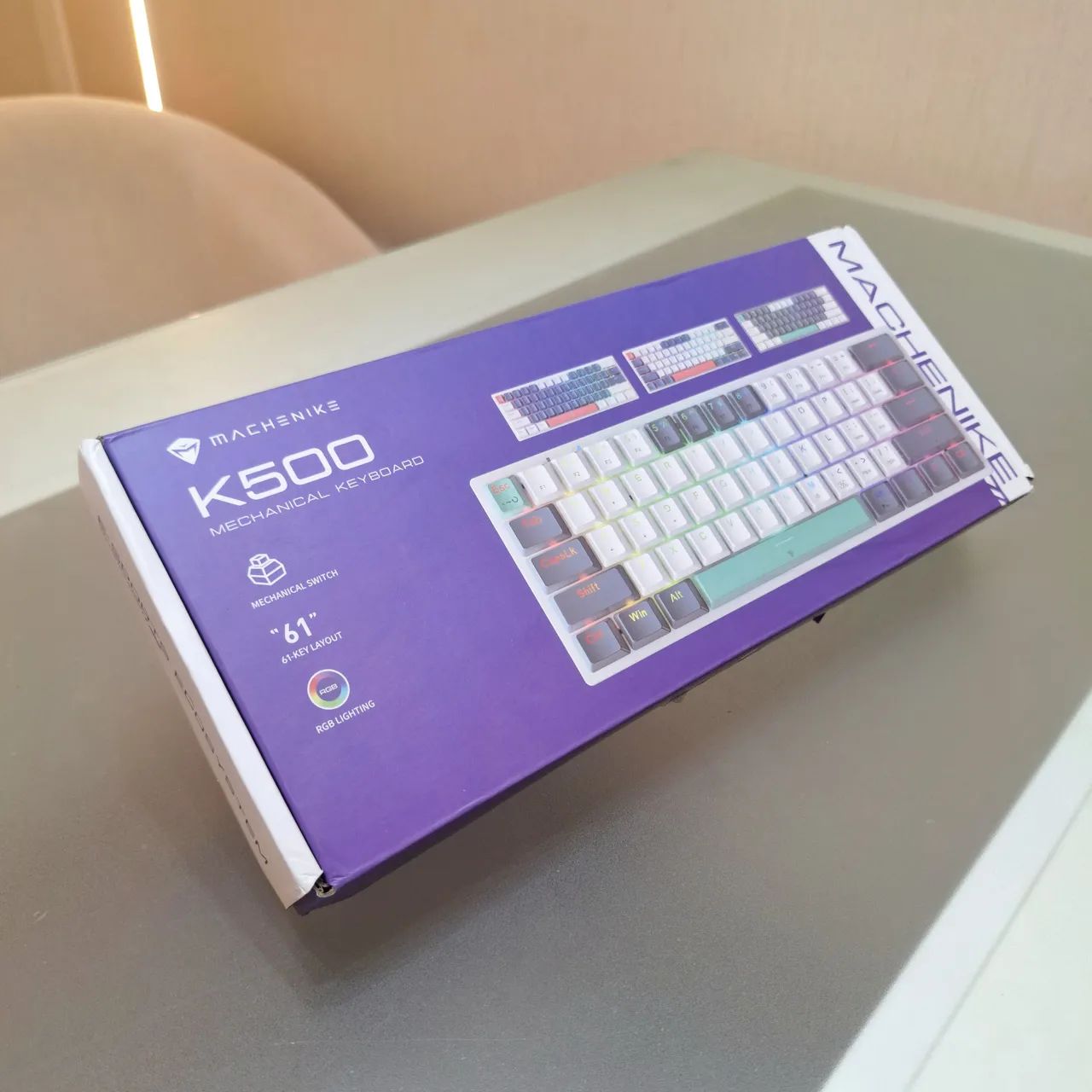 Teclado Mecanico Machenike K500 Switch Red RGB 61 Teclas - Foto 4