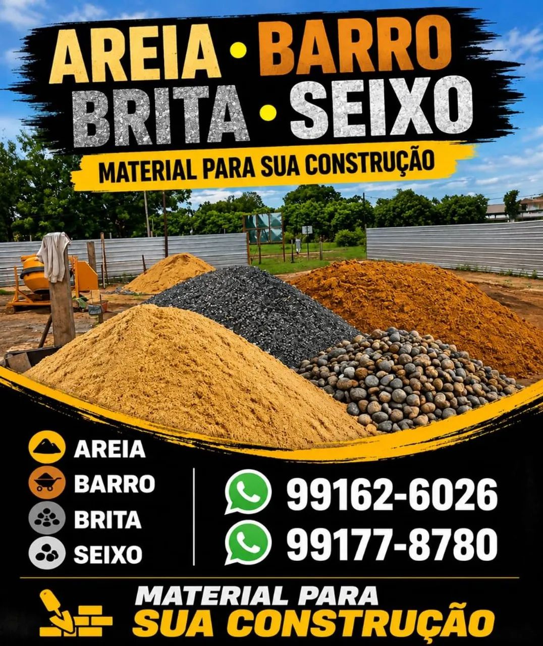 Areia-Barro-Brita-Seixo 