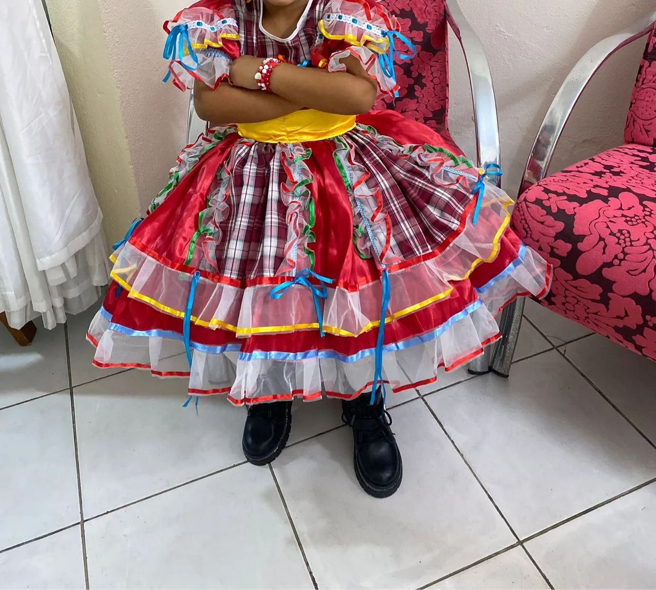 Vestido infantil junina 