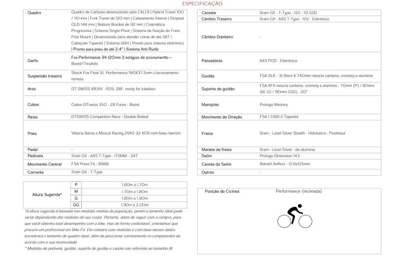 BICICLETA CALOI FS CARBON RACING - NUNCA USADA - Tam G  - Foto 4