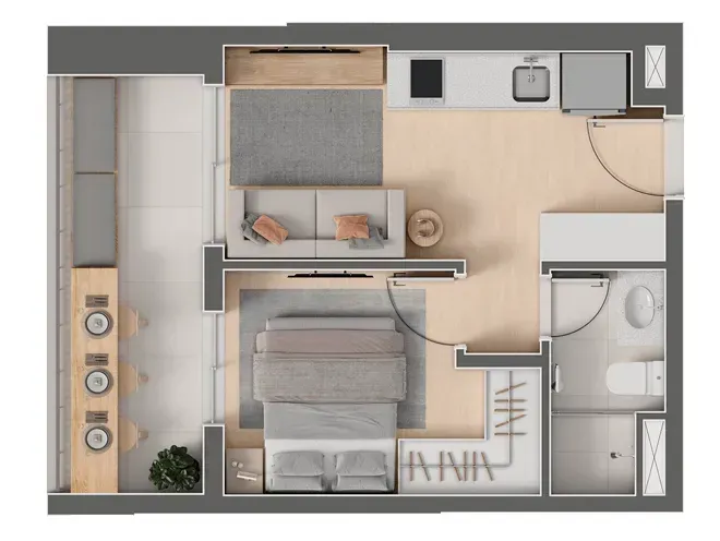 PLANTA 34m²
