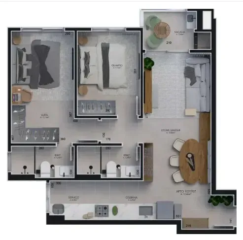PLANTA 72m²