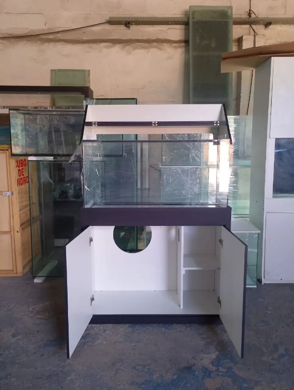 Aquário 200L 100x40x50 + móvel naval  - Foto 5