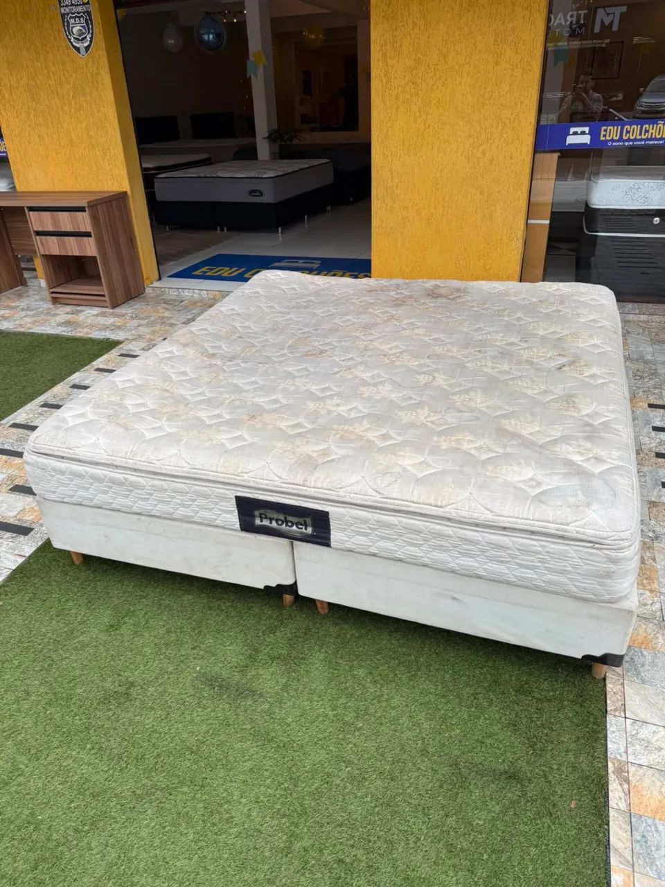 Cama de Casal KING PROBEL USADA BASE + COLCHÃO 