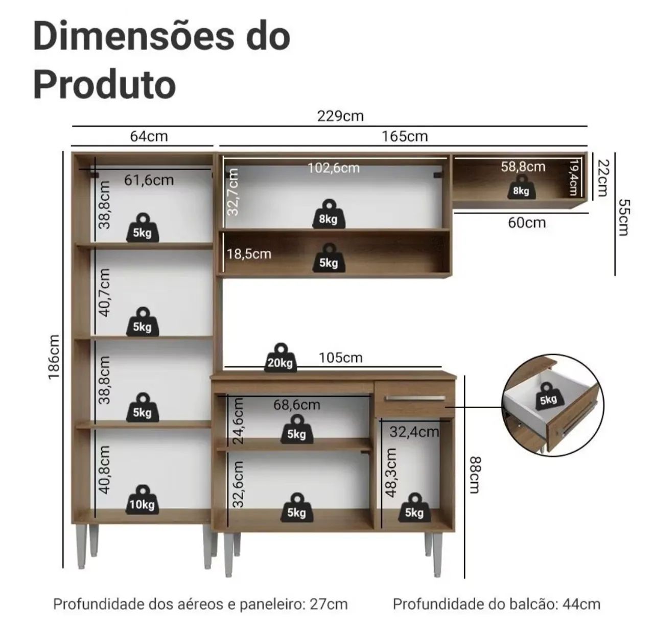 Arm ário de cozinha completo  - Foto 2