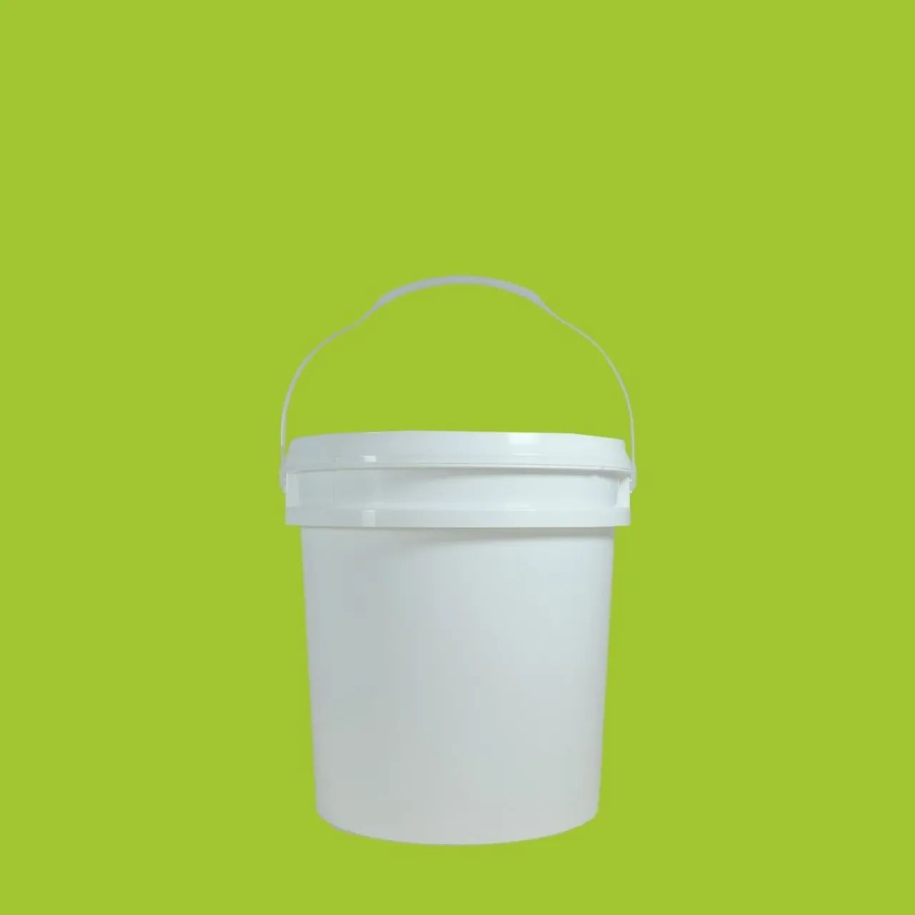 BALDE PLÁSTICO BRANCO 5 LITROS - NOVO (ALIMENTÍCIO) - Foto 2