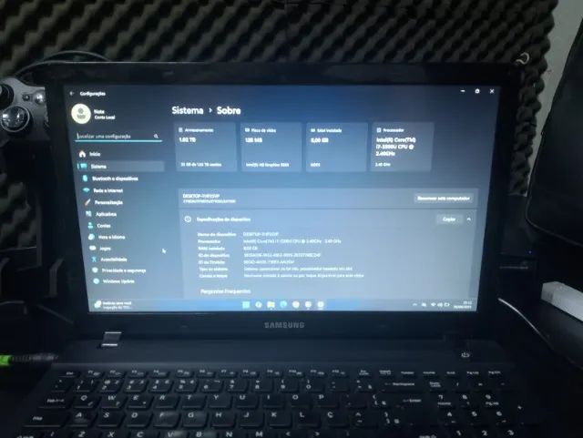 Notebook Samsung Intel Core i7 ? 8 GB RAM ? 1 TB