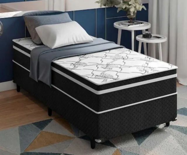 Conjunto Box Atenas - (Solteiro) - 88x188cm - Dividimos Em Até 10x Sem Juros