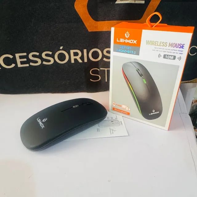 Mouse Sem Fio a bateria - Recarregável - Wireless USB