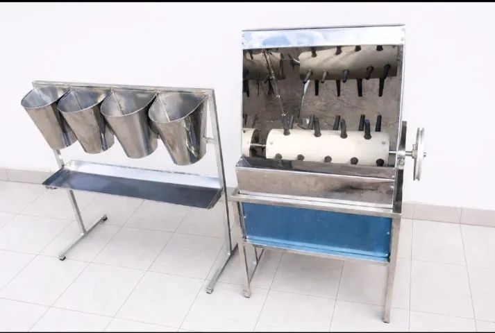 kit depenadora + sangrador inox 