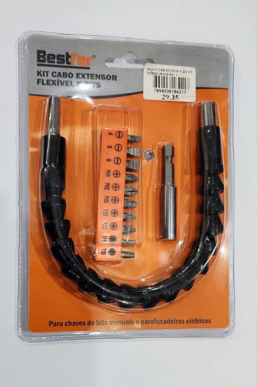 Kit Cabo Extensor Flexivel e Bits BESTFER