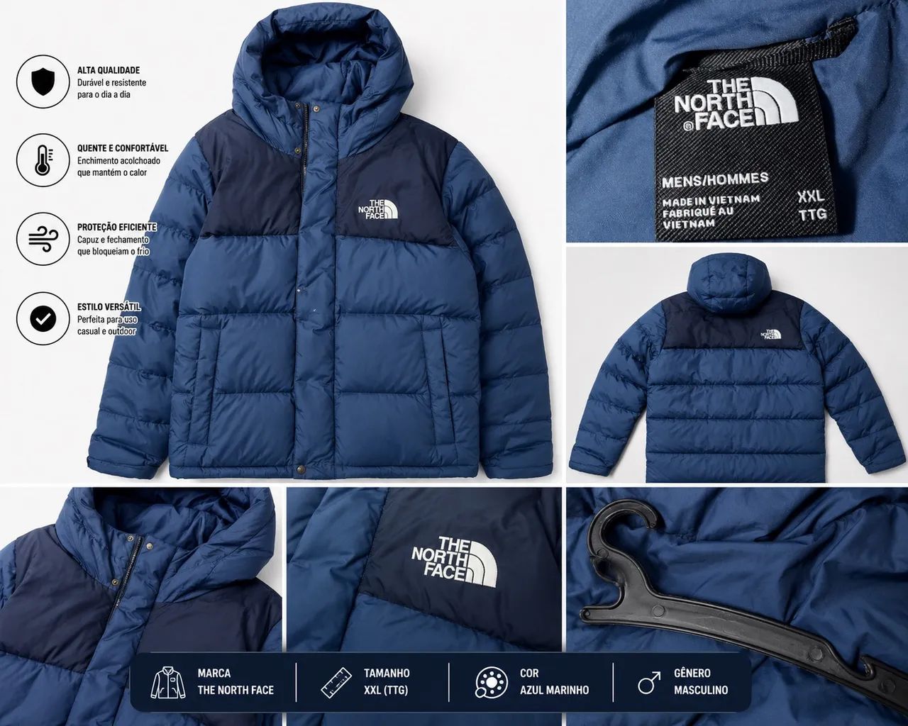 JAQUETA THE NORTH FACE ORIGINAL - TAMANHO XXL (TTG) - Roupas